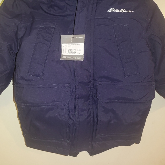 NWT Eddie Bauer Superior Down Parka Toddler Size 2 Navy Blue - Picture 3 of 13